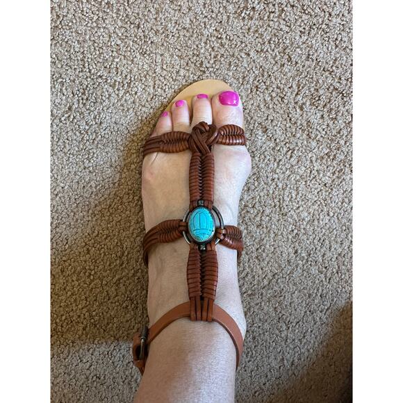 Valentino Garavani Tribal Scarab Flat Sandals size 39/ US 9 - Picture 8 of 8